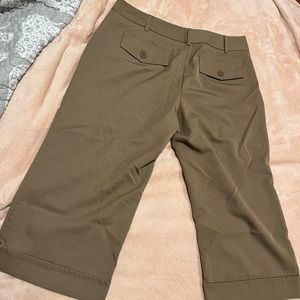 Khaki Wide Leg Capris